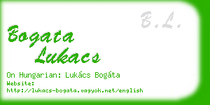bogata lukacs business card